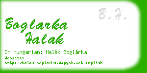 boglarka halak business card
